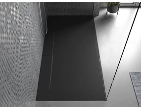 Mexen Egon, SMC obdĺžniková sprchová vanička 170 x 90 cm, čierna, 4R709017