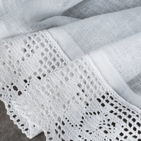 KRÁTKA ZÁCLONA NA PÁSKE LARI 150X60 CM BIELA