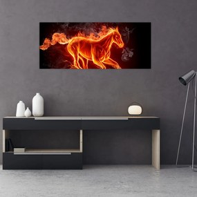 Obraz - Kôň v ohni (120x50 cm)
