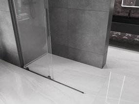 Mexen Velar, posuvné dvere do otvoru typ Walk-In 150 cm, 8mm číre sklo, grafitová matná, 871-150-000-03-66