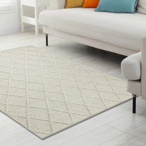 Dywany Łuszczów, Kusový koberec Tahar 99001C beige, 90x150, béžová, obývacia izba