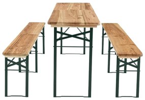 Pivný set 220 cm z jedľového dreva, skladacia, nosnosť 250kg