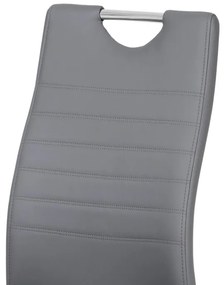 BONTEC Jedálenská stolička, šedá, ekokoža, DCL-418 GREY Farba: Zelená