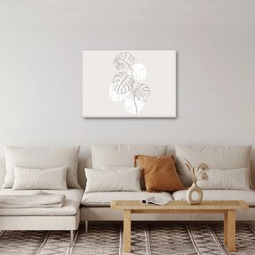 Obraz - Line art monstera N⁰3 (70x50 cm)