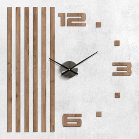DUBLEZ | Lamelové nástenné hodiny z dreva - ONE