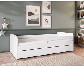 Biela detská posteľ s matracom/s roštom 80x200 cm Duuli – ELTAP
