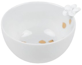 Biela porcelánová miska FLOWER