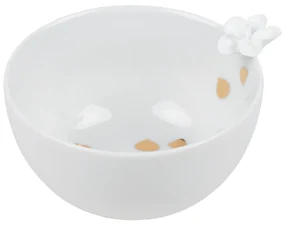 Biela porcelánová miska FLOWER