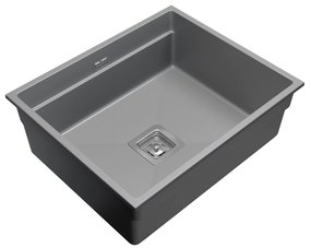 Gamma Decor 6050, 1-komorový granitový drez 600x500x220 mm, šedá, GMA-ZLE000114