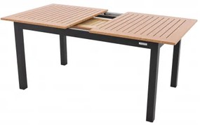 Doppler EXPERT WOOD antracit - záhradná hliníková sedacia súprava 6+1
