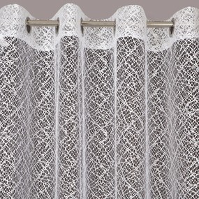 ZÁCLONA NA KRÚŽKOCH AMANDA 140X250 CM BIELA
