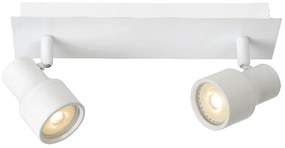 Lucide 17948/10/31 SIRENE-LED - Stropné bodové osvetlenie kúpeľne - priemer 10 cm - LED stmievatelná - GU10 - 2x5W 3000K - IP44 - Biele