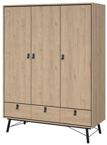 Šatníková skriňa v dekore duba v prírodnej farbe 150x200 cm Ry – Tvilum