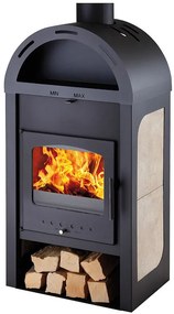 Haas+Sohn Krbové kachle HANKO, 7 kW, vykurovacia schopnosť: 130 m³, oceľové