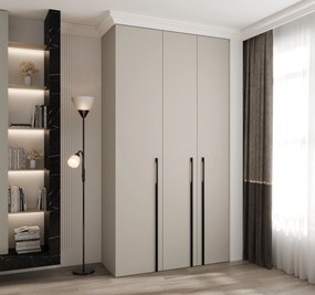 Šatníková skriňa 130 cm Carmela 40-3 (kašmír + čierna). Akcia -20%. Vlastná spoľahlivá doprava až k Vám domov. 1126603