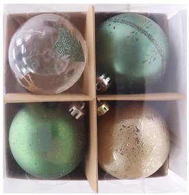 Súprava 4 vianočných gúľ 8 cm mix b04szjbt