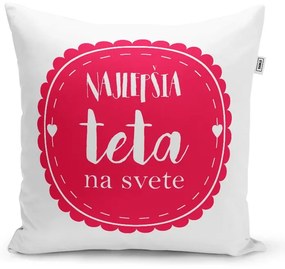 Sablio Vankúš Najlepšia teta na svete: 40x40 cm