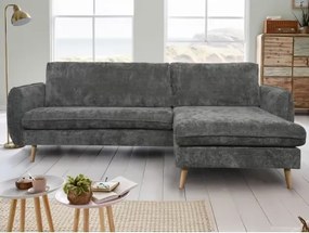 Rohová sedačka Salma, grafitová tkanina, univerzálna pravá/ľavá%