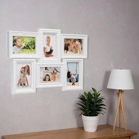 Fotorámeček BAFRA 51x35 cm 6 fotografií bílý