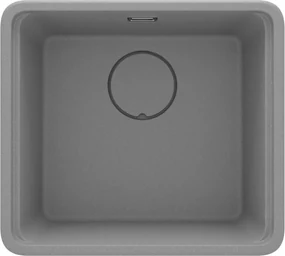 Deante Momi, 1-komorový granitový drez 500x450x230 mm s úsporným sifónom, šedá metalíza, DEA-ZKM_S10A
