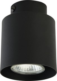 TK-LIGHTING Stropné prisadené LED osvetlenie VICO BLACK, 1xGU10, 10W, 8cm, okrúhle, čierne