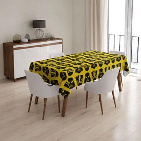 Sablio Obrus Star Wars Stormtrooperi Pattern na žltej - 130x130 cm