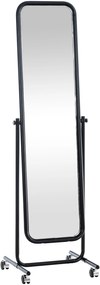 Stojace zrkadlo Medusa 317222 - 166x48x45 cm - Čierna