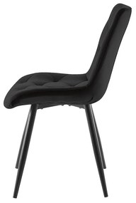 Jedálenská stolička Ralph Velvet, čierna