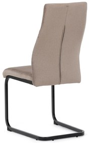 Autronic - Židle jídelní, cappucino látka, černý kov - DCL-X7018 CAP2 AKCE