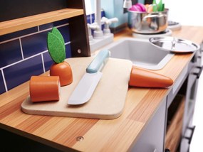 KIK Detská drevená kuchynka MDF LOFT 96 cm XXL s príslušenstvom, realistická a bezpečná