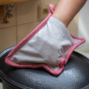 Home Elements Kuchynská chňapka a podložka béžová a červená