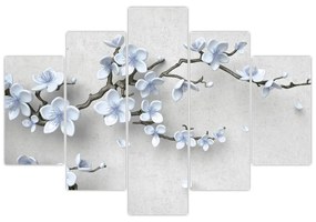 Obraz modrých kvetov (150x105 cm)