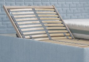 Posteľ Rita 180x200 cm, svetlo modrá látka