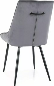 SI Stolička Agat Velvet sivý