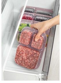 Sada 4 ks potravinových boxů LUY I. růžová