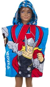Detské pončo Avengers Thor 02 50x100 cm 100% Bavlna
