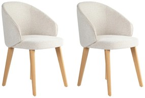 Sada jedálenských stoličiek Bentley White andLight Oak, 2 ks