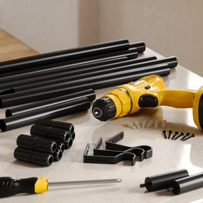 Oceľová roztiahnuteľná garniža 163 - 325 cm Zen – Umbra