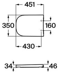 Roca A80147200B - WC sedátko SoftClose GAP supralit/biela