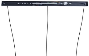 Dizajnové závesné svietidlo čierne obdĺžnikové 3-svetlá - Indu