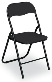 Skladacia konferenčná stolička BRIEFING, 6 ks, čierna