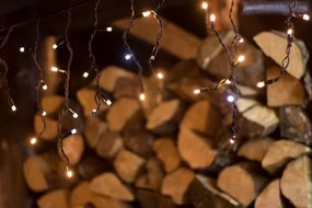 DECOLED LED svetlá vo forme snehuliakov, 3 × 0,9 m, ľadovo biela, 174 LED diód, IP67, čierny kábel Easy Fix