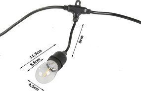 LED svetelná záhradná girlanda LUCENT, 15 m