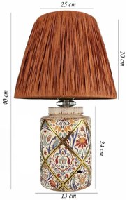 Stolná lampa RAMZES 1xE27/40W/230V rafia