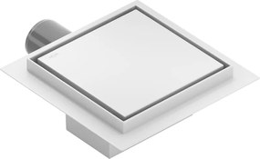 Mexen Flat-Q M13 štvorcová podlahová vpust 12 x 12 cm, biela - 1210012