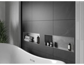 Mexen X-Wall-NR, polička na zapustenie pod obklad bez goliera 60 x 20 cm, oceľová, 1911602010