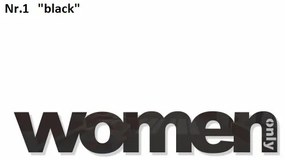 Dekoračný nápis na stenu WOMAN čierna