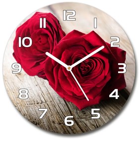 Sklenené hodiny okrúhle Ruže na strome pl_zso_30_f_99658852