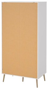 Biela šatníková skriňa 99x200 cm Bodo – Tvilum