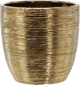 Garden Line KERAMICKÝ OBAL NA KVETINÁČ 30 x 30 x 29,5 CM ZLATÝ *2197